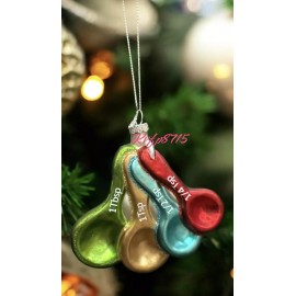 Play And Time Gingerbread Baking Sweet Bakery Ornament Measuring Spoons Christmas 4x4 In