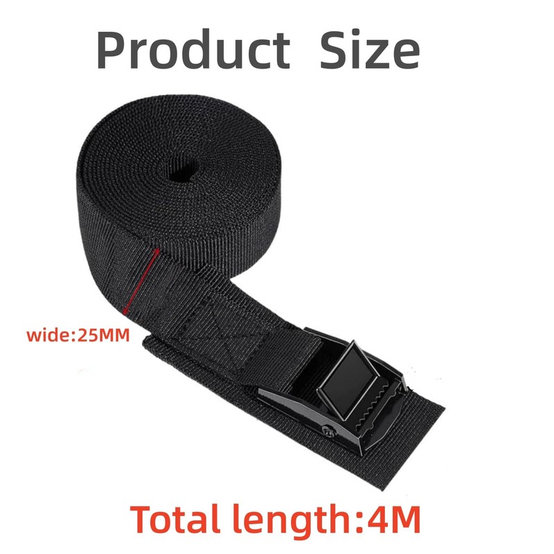 MEZOKUCEL 4 Pieces Heavy Duty Lashing Straps,1In(2.5cm) x 157In(4m) Cinch