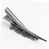 Baluue Retro Horn Hairpin Duckbill Clip Rhinestone Studded Bobby Pin