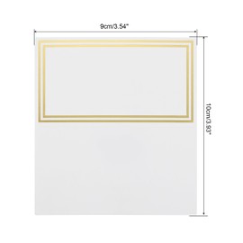 sourcing map 32Pcs Reserved Table Signs, Place Cards with Double Gold Border for Table at Restaurant,Wedding Reception,Business Meeting,Christmas Party