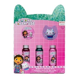 Gabby's Dollhouse Children's Bath Selection Box - Bath Time Gift Set - Includes 5 Items - Bubble Bath, Bath Beads, Bath Fizzer, Bath Power, Shower Gel