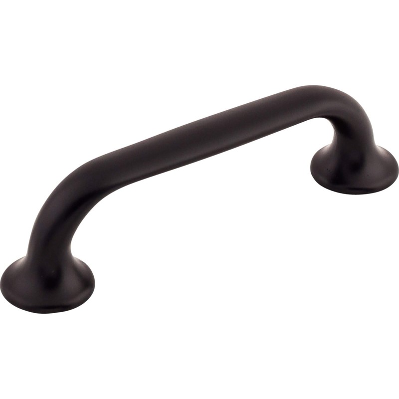 Top Knobs TK593BLK Mercer Collection 3-3/4" Oculus Oval Pull, Flat