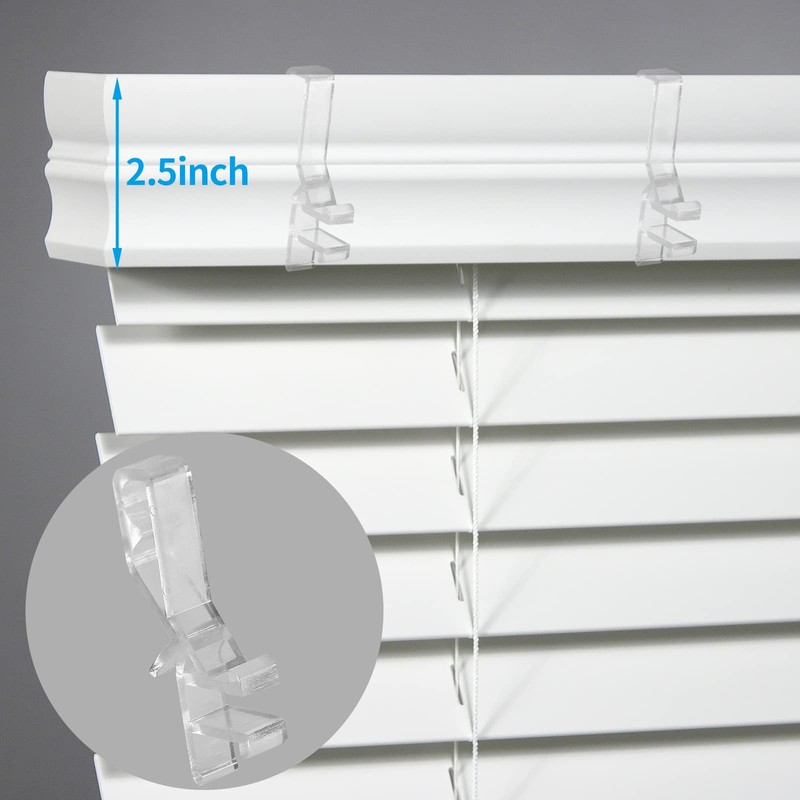Waziaqoc 20PCS Hidden Valance Clips for 2 Inch Valance Channel,