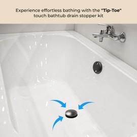 Dorence Tip Toe Bathtub Drain Kit Tub Drain Assembly Conversion Kit, All Brass Construction with Lift and Turn Easy Installation (Oil Rubbed Bronze)