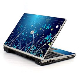 LidStyles Vinyl Protection Skin Kit Decal Sticker Compatible with HP Elitebook 2570p (Blue Flowers)