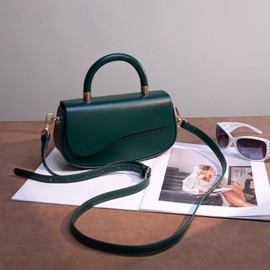 Milan Chiva Small Elegant Top Handle Purses for Women Mini Flap Crossbody Purse Cute Shoulder Bag MC-398GN