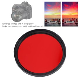 Full Red Filter, Optical Glass Red Filter Scratch Multilayer for (52mm)