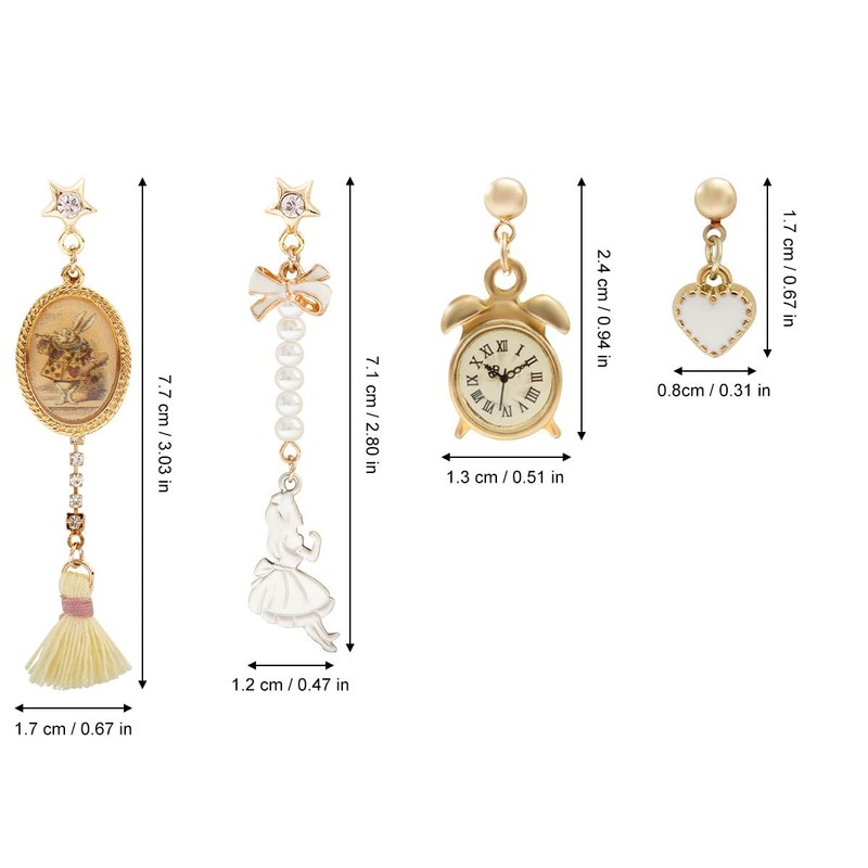Mecool 4Pcs Vintage Dangle Earrings Bohemian Drop Dangle Earrings Set