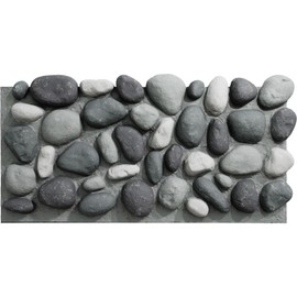 EverStone River Rock Faux Rock Panel, 49"W x 24 3/4"H x 3"D, Azure Stone Color