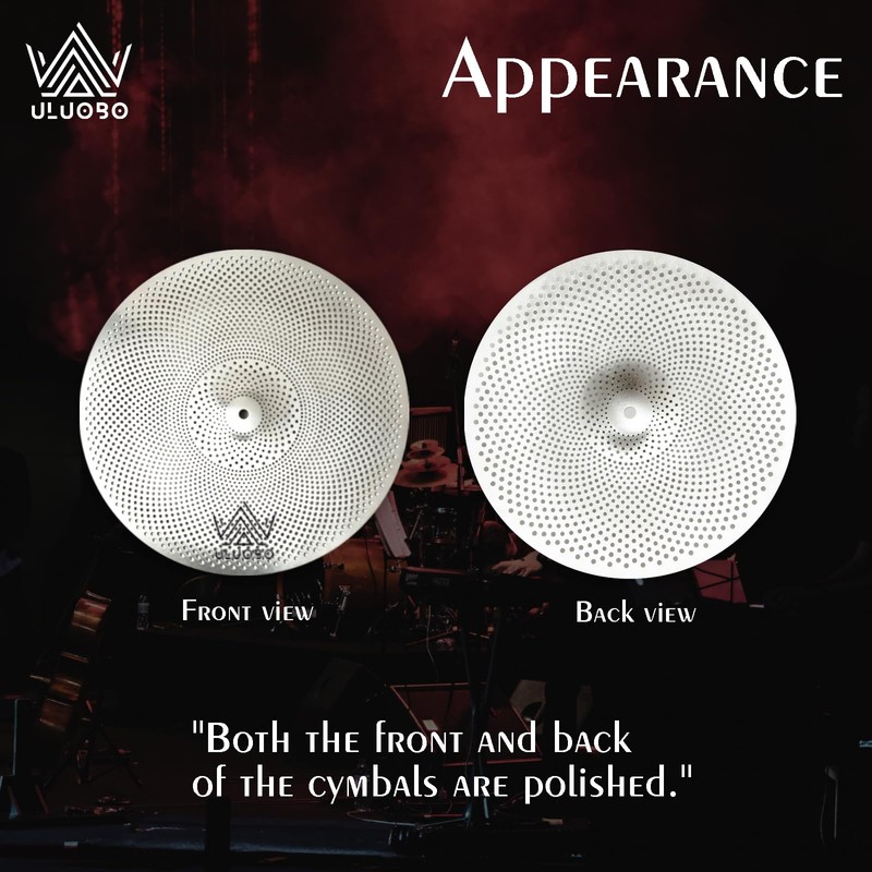 Low Volume Cymbal Pack 6 Pieces, Silent Cymbals, Quiet Cymbals