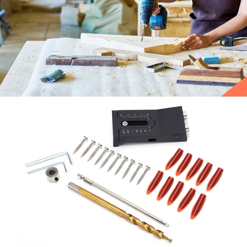 2‑Hole Drilling Guide Locator 15 Degree Positioner Tools Kit for