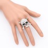 Lavencious Crystal Skull Stretch Ring for Women Statement Rings Fit