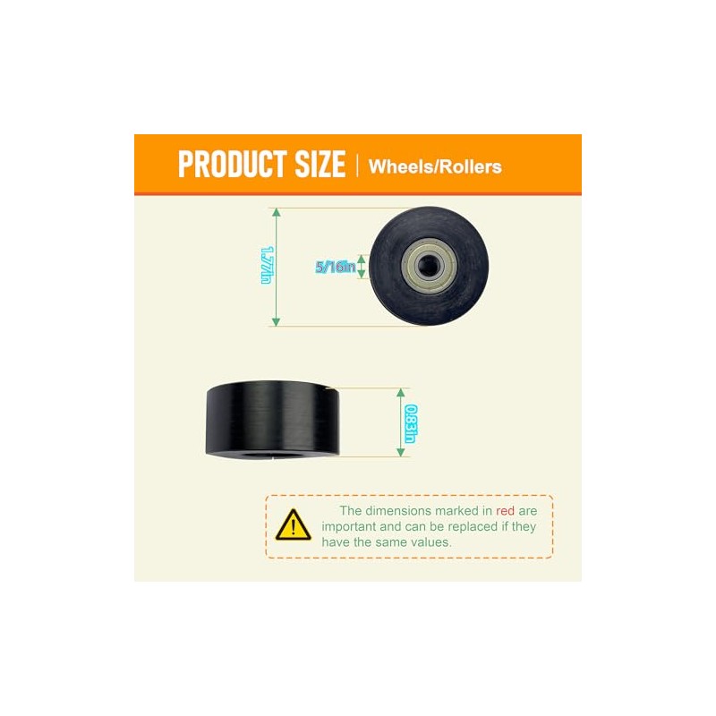 DAFORE Rowing Machine Replacement Part Accessory, Water Rower Seat Wheels