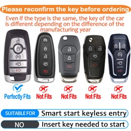 Sindeda Funda para llavero Ford con llavero de TPU suave de alta calidad con protección completa, Plateado, Silver
