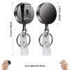 Key Fob Extendable Steel Cable, Pack of 2 Key Ring,