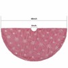 tiosggd Pink Christmas Tree Skirt 48 Inch Pink Faux Fur