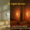 YUNLEX 4 Pack Amber Night Light, Dusk to Dawn Sensor,