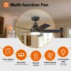 addlon Ceiling Fans with Lights, 42 inch Black Ceiling Fan