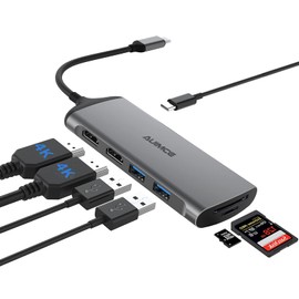 USB C Docking Station Dual Monitor, Laptop Docking Station with 2 HDMI 4K@60Hz Triple Display Dock for HP Dell Lenovo Typc C DisplayPort Alt mode and thunderbolt Laptops