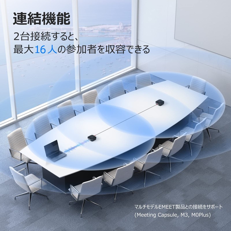 EMEET M0Plus Speakerphone for Conferences, Microphone Speaker, Bluetooth Compatible, 4