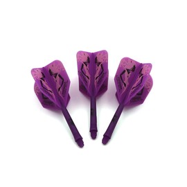 CUESOUL Integrated Dart Shaft and Flights L-Dart Shaft 33mm,Purple Dart Flights