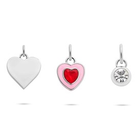 Tamaris Charms Collection Stainless Steel Silver Chains, Bracelets and Pendant Charm Sets Can Be Combined & Customisable, Stainless Steel, Cubic Zirconia