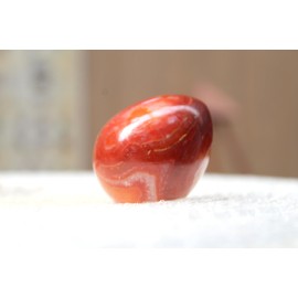Jet Natural Carnelian Gemstone Crystal Egg Hand Carved Healing Massage Meditation Spiritual 2 inch Size