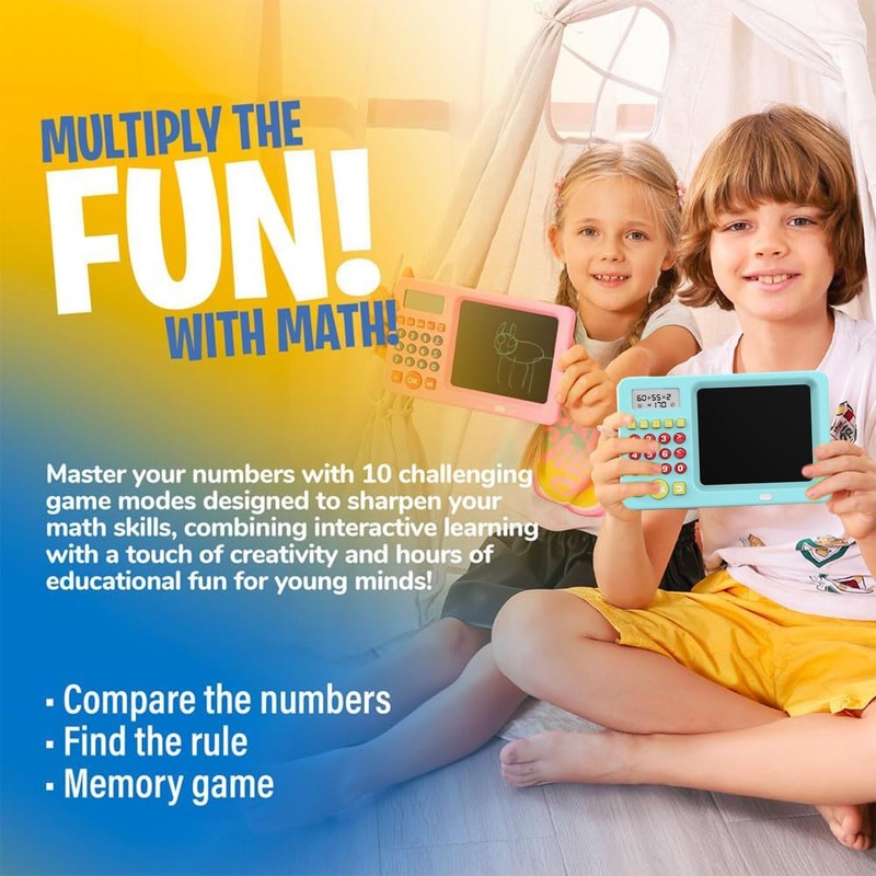 Bytebliss Number Genius - Interactive Electronic Math Game with Sketch