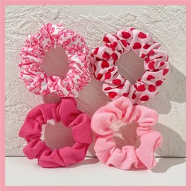 Large Satin Scrunchies Oversized Scrunchie 3.9 Inches Jumbo Scrunchies Giant Scrunchie Big Silk Scrunchies for Women Girls (Pink)
