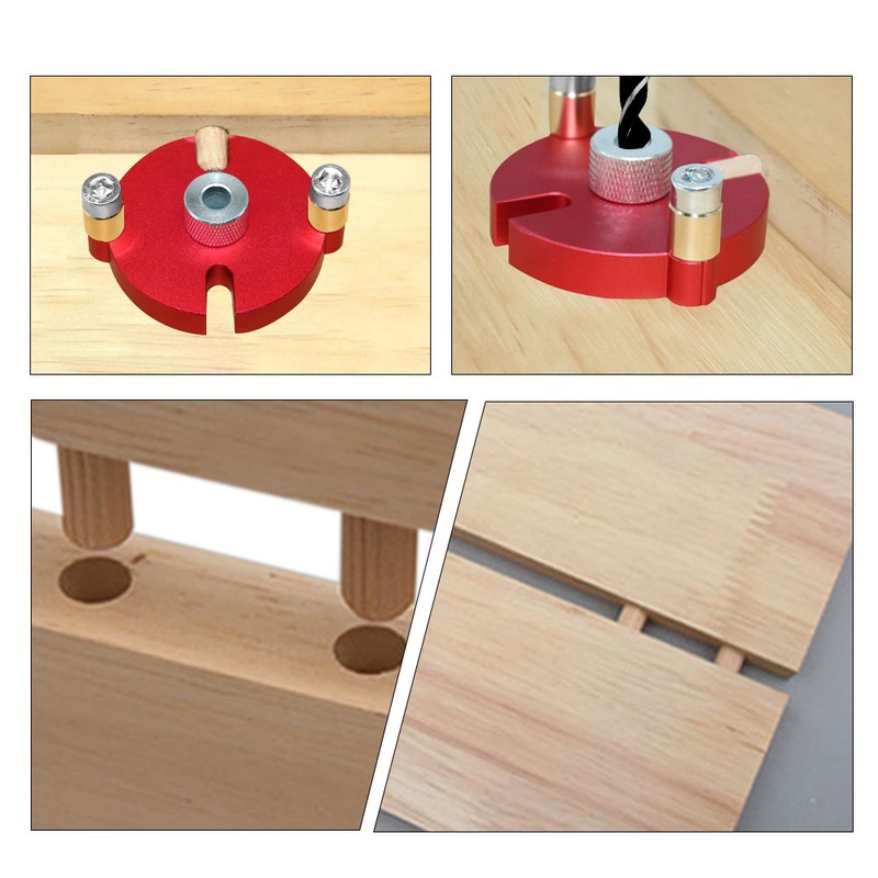 Self-Centering Woodworking Drill Guide with 8 Bushings, 3–10mm