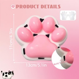 Chicooan Large Cat Paw Taba Squishy Squeeze Toys 5-inch Cow Print Pink Cute Fufu Squishy Sensory Stress Relief Fidget Toys for Party Favors Sensory Anxiety Toys for Adults (Cow Pattern)