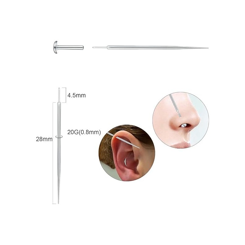 Lyuxzadss Piercing Taper Mixed 4Pcs Piercing Changing Tools 16G 18G