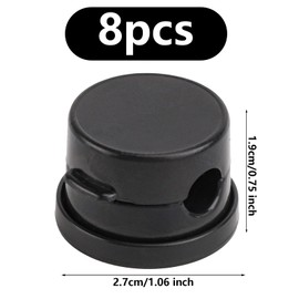 Gosknor 8 Stück Magnetische Kabelorganisatoren, Drehbare Starke Magnetische Kabelclips mit 8 Klebepunkten Selbstklebender Kabelhalter Ladekabelmanagement für Büro Zuhause Auto