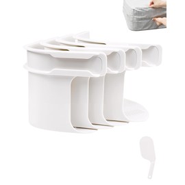 LIWEGHT Lock Sheet Holders Set, 4 Pack Bed Sheet Holders for Corners, Fitted Sheet Lock Straps and Anti-Slip Base Keep Sheets Firm & Tight, Heavy Duty Sheet Locks for Mattress (White)