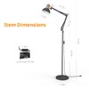 LEPOWER Floor Lamp, Metal Adjustable Reading Swing Arm Standing Lamp