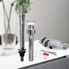 HLBATH Washbasin installation accessories 4-piece set Multipurpose trap Mung pop-up angle valve bolt