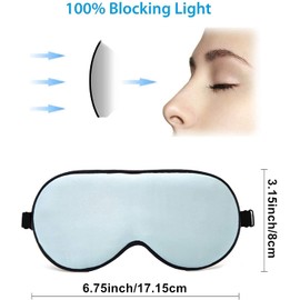 CHILDHOOD Super Soft Silk Sleep Mask for Kids with Adjustable Strap-Silk Eye Mask for Sleeping Blocking Lights (Blue & Pink)