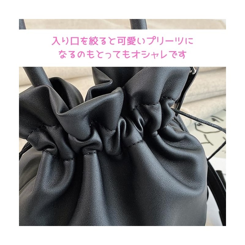 PETITCHOU Shoulder Bag, Pouch, Handbag, 2-way, Pleat, Diagonal, Compact, Small,