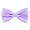 Alizeal Mens Solid Mini Squares Formal Banded Bow Ties (Lilac)