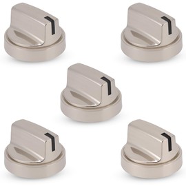 Upgraded WB03X29300 Stove Knob Replacement for ge JGP3030SL1SS 30 Inch Range JGP3036SL1SS 36 Inch Gas Stoves Ranges, Oven Burner Cooktop Control Knobs Replace Part # AP6301265 4585904, Pack of 5