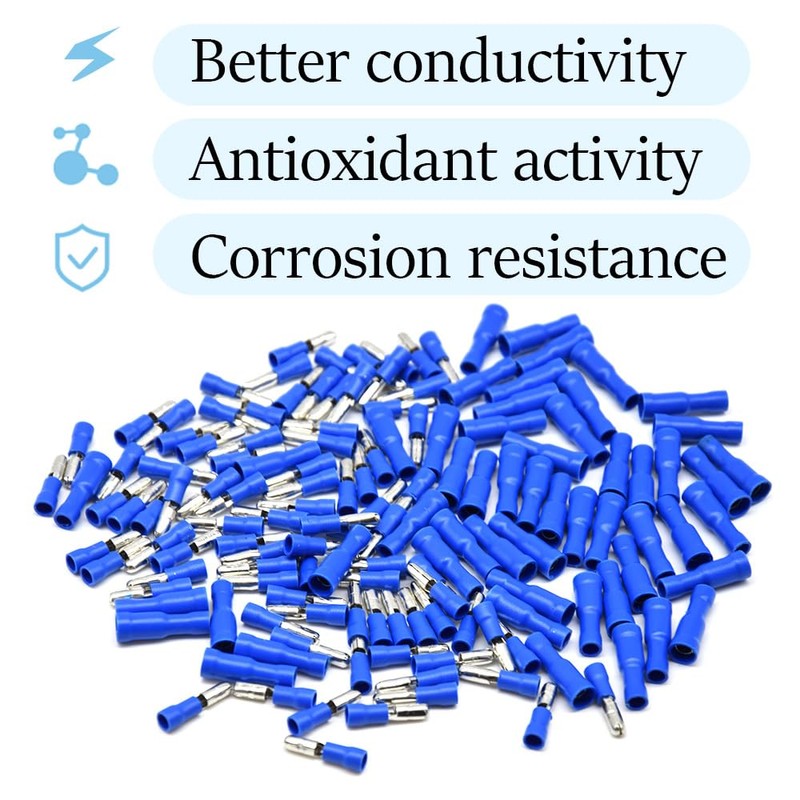 Yosawo 100-pieces Insulated Male/Female Bullet Quick Splice Wire Connector Electrical