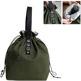 Lunch Box Tote Bag,1PC Lunch Bag, Reusable Lunch Boxes Bag,Canvas Lunch Tote Bag Storage Pouch Bag,Waterproof Lunch Box Tote Bag for Adults Kids Work School, Travel and Picnic,Green