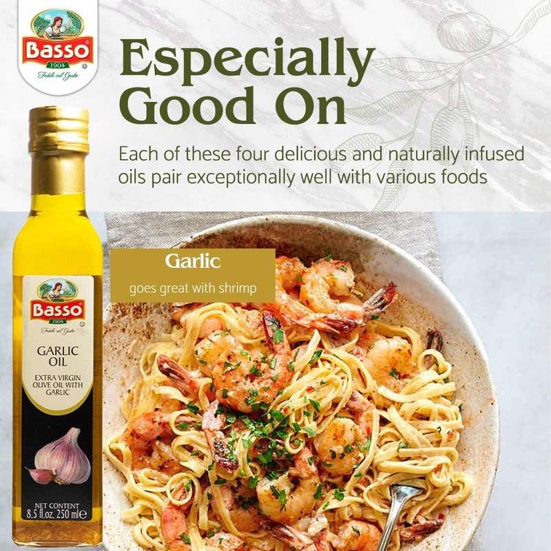 BASSO 1904 - Garlic Oil, Infused Premium Extra Virgin Olive