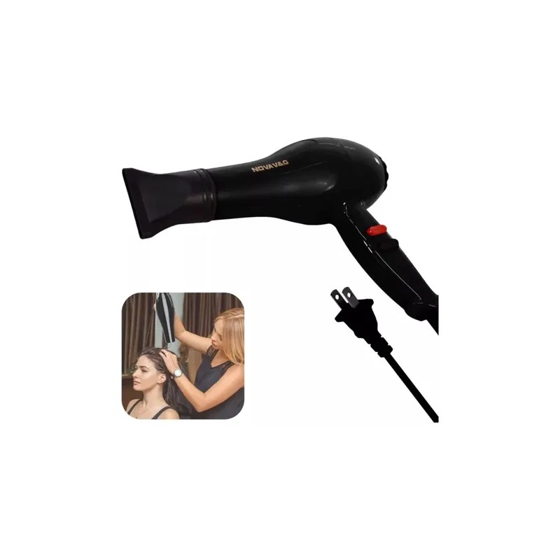2 Pzs Secadora Cabello Aire Caliente O Frio Nova Vg