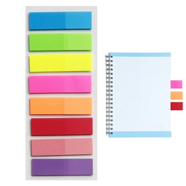 Sticky Tabs - 8 Colors Page Tabs Sticky for Books,Colored Sticky Tabs Notes Flags, Fluorescent Index Tab Stickers for Students, Teachers, Workers