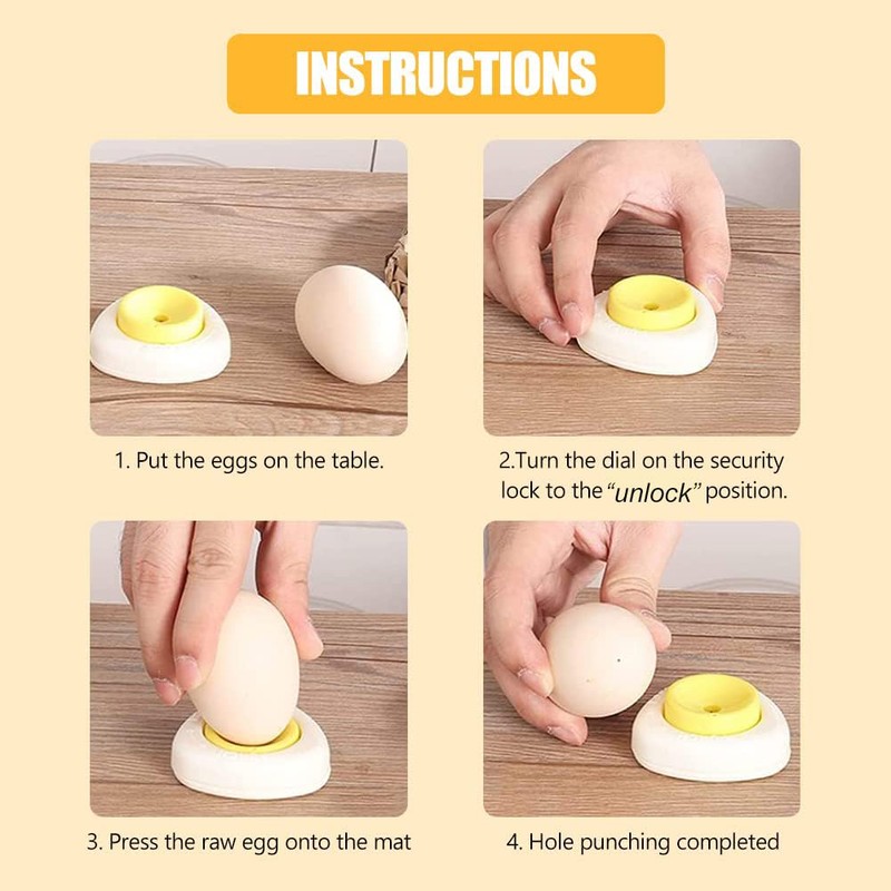 Egg Pricker for Boiled Eggs,2 PCS Egg Hole Puncher Pricker