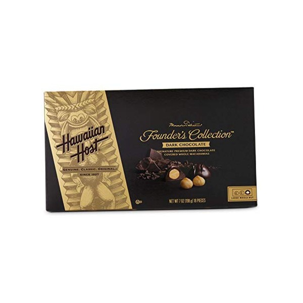 Value 2 Pack of Hawaiian Host Premium Signature Dark Chocolate Whole Macadamia Nuts (2 pack of 7-ounce boxes each for a total of 36 candies) delicious and perfect for holiday gifts