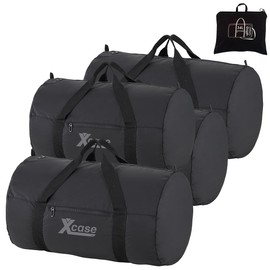 Xcase Men's Travel Bags: Set of 4 Folding Duffle Bags, Tear-Resistant, Fastening Strap, 40 L, 212 g Each (Weekender Travel Bag Men, On-Board Bag)