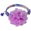 BoomBone Floral Cat Collar with Removable Purple Flower Charm,Breakaway Small