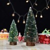 Hagao Mini Snow Frost Trees Mini Christmas Tree Plastic Winter